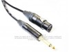 Cable Canare TS 1/4 (6.3 mm) a XLR Hembra Neutrik en oro grado estudio de 15 m